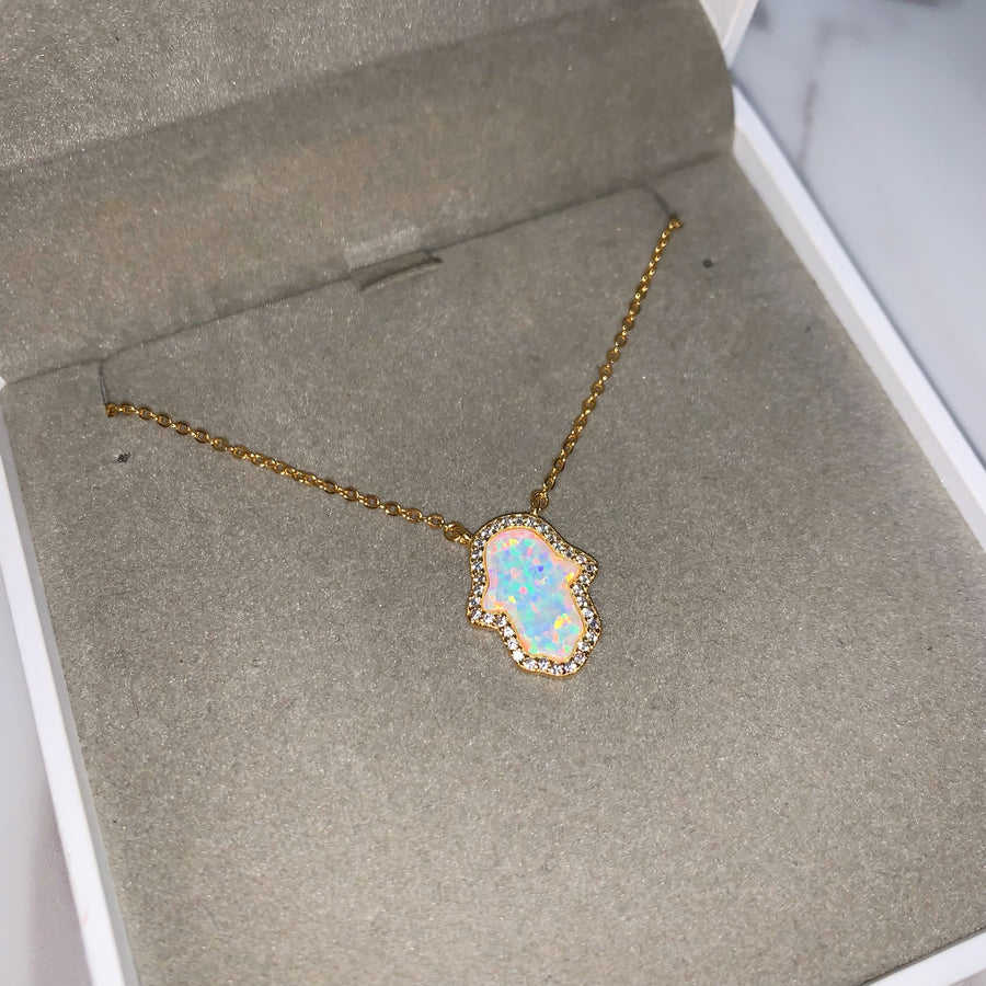 Colar com pingente de mão hamsa, moda 2023, alta qualidade, hamas turcos,  mão, alta qualidade, micro pave, cz, fogo branco, opala, pingente de mão|  Alibaba.com, image size:900x900