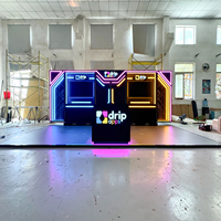 Tienda Pop-up de Madera Neon Tech, Construcción Rápida en 3 Minutos, Kiosco Cyberpunk para Centro Comercial, Tira de Luces Reutilizable, Tienda Pop-up Moderna de Alta Gama Personalizada
