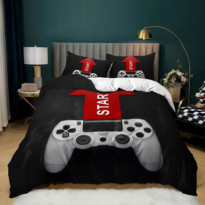 Housse de couette 3D BLACK pour console de jeu Ensemble de literie pour manette de jeu de couleur, adapté aux garçons et adolescents Vente en gros - Product Image 3