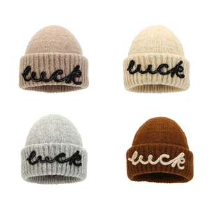 Women Unisex Adult Warm Knitted <b>Hat</b> 100% Acrylic Autumn Winter Ear Protection Cold Image Custom Logo - Product Image 1