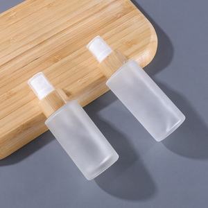 Fine Mist <b>Perfume</b> Essential Oil Bamboo Lid Sprayer Glass <b>Bottle</b> clear Frosted Empty Glass Bamboo Spray <b>Bottle</b> 30ml 100ml - Product Image 3