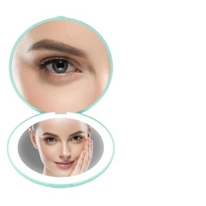 Gift <b>Mirror</b> Led <b>Compact</b> Magnifying 2X/10X <b>Mirror</b> Handheld 2 Sided Pocket <b>Mirror</b> Travel Makeup <b>Mirror</b> - Product Image 2