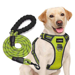 Produsen Logo khusus sesuai pesanan reflektif dapat disesuaikan tanpa tarikan Set <span class=keywords><strong>Harness</strong></span> Anjing khusus <span class=keywords><strong>Harness</strong></span> mewah Set anjing - Product Image 1