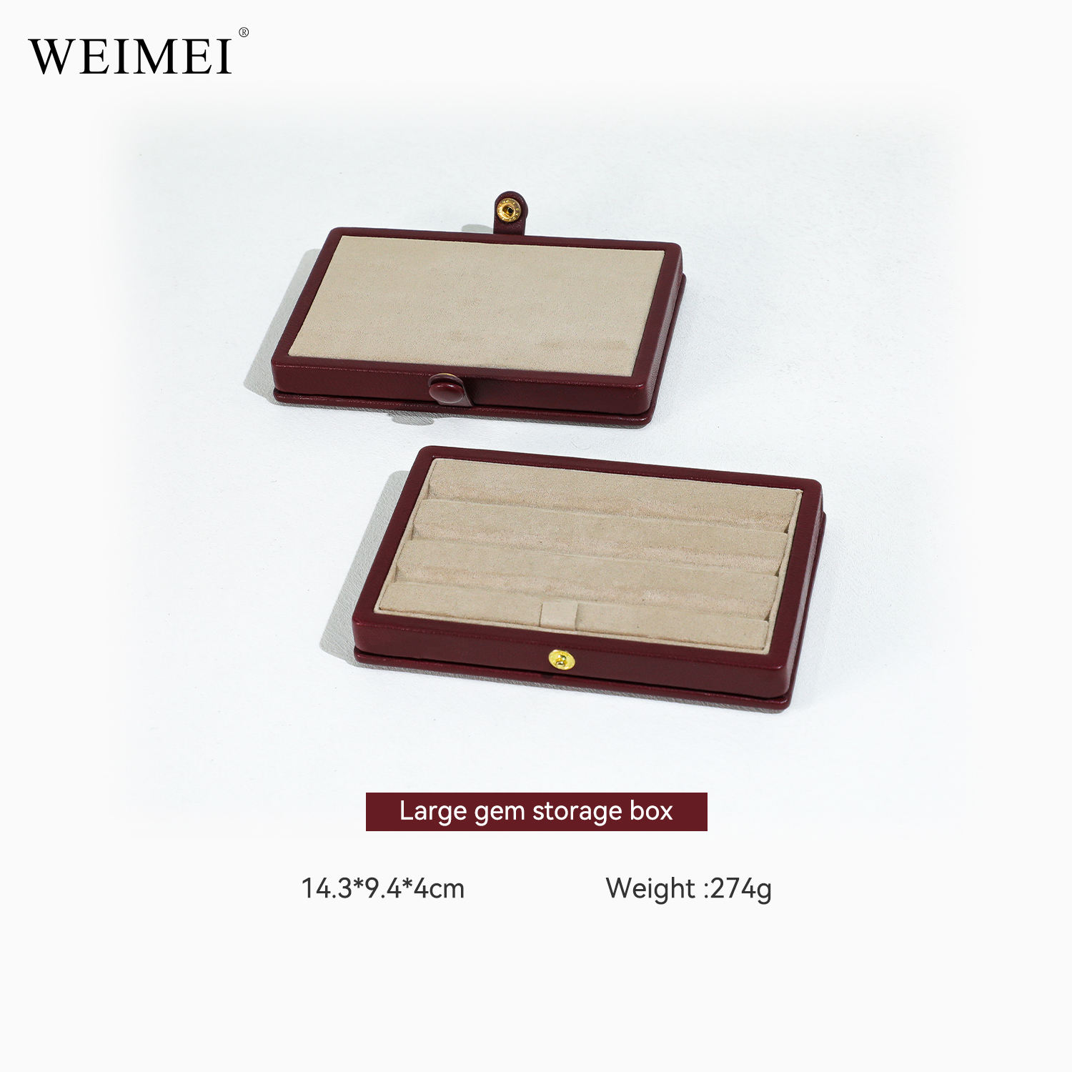 Grande boîte de rangement gemme