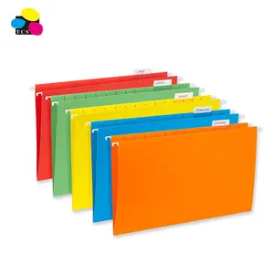 पर्यावरण के अनुकूल मिश्रित रंग पत्र आकार 25pcs प्रति बॉक्स फ्लैट/यू आकार हुक फांसी फ़ाइल फ़ोल्डर