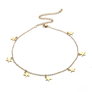 Bracelet de cheville étoile à cinq branches en acier inoxydable pendentif étoile lune chaîne de <span class=keywords><strong>pied</strong></span> nue avec accessoires de plage en gros pour les femmes - Product Image 5