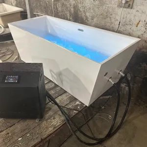 Customized Logo Acrylic Cold Plunge Athlete Ice Bathtub Spa Massage Tub For Chiller