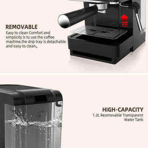 Modern 2-in-1 20Bar <b>Touch</b> <b>Screen</b> Semi-Automatic Espresso <b>Coffee</b> Maker Smart Multifunction Italian Stainless Household Temperatur - Product Image 3
