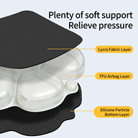 Coussin de siège gonflable en TPU pour soulagement de la pression, soutien du coccyx et des hanches, respirant et antidérapant pour chaise de bureau et longues périodes assises