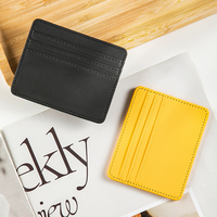 Dompet kulit PU Multi kartu, dompet Bisnis Multi kartu, kulit PU, kapasitas besar, dompet koin kecil dan indah Logo kustom