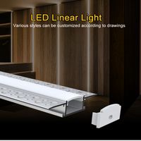 Profilé LED en aluminium pour cloison sèche 62x14mm, encastrable pour plafond et mur, pliable, à découper, pour décorations
