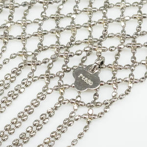 Collar de Lujo Elegante y Ligero de Platino Macizo PT850 de 42 mm con Diseño Fluido y Ajustable para Mujer - Product Image 3