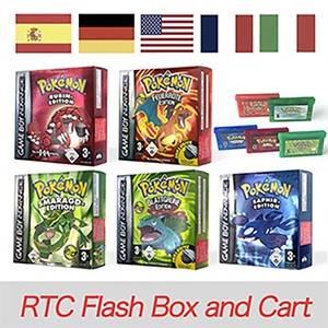 High-quality ABS Wired for <b>Game</b> Cartridge with Flash Cart Leaf Green Fire Red Ruby Emerald Sapphire Box & Tray - Product Image 1