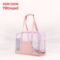 Sac de transport pour animaux de compagnie en maille, double usage, bandoulière, respirant, transparent, sac de voyage pour petits chats et chiots