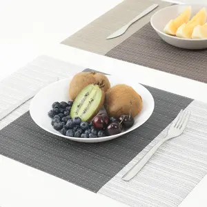 Yidan-Mantel Individual de plástico PVC para restaurante, alfombrillas y almohadillas impermeables y ecológicas para mesa de comedor, tejido de vinilo laminado personalizado