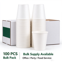 Gobelets en papier jetables blancs, gobelets multi-empilables en vrac pour café, jus, eau, bureau, fête, restaurant et usage quotidien