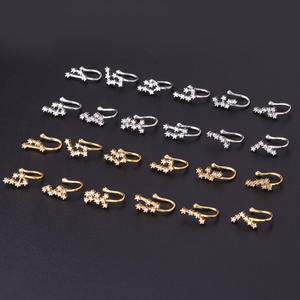 YW-Piercing para la nariz y el cartílago, Piercing para el cuerpo, diseño del zodiaco 12, aro dorado, Clips para la nariz - Product Image 5
