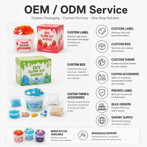 Kit de Slime DIY OEM con Temática de Jardín de Fresas y Lava, Juego de Juguetes Sensoriales con Empaque Personalizado para Venta al por Mayor - Product Image 6