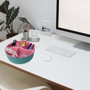 מארגן שולחן עבודה קומפקטי מבד לבד ברמה תעשייתית, קופסת אחסון לשולחן עבודה לארגון ואיחסון מסודר של מגירות משרדיות - Product Image 5