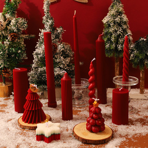 Christmas Wine <b>Red</b> Scented <b>Candles</b> Collection Christmas Tree Shooting Props Atmosphere Decoration Scented <b>Candles</b> - Product Image 1