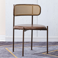 Chaise de restaurant en rotin pour salle à manger moderne nordique bon marché en gros pour l'extérieur chaise de table à manger pour salle à manger pour restaurant