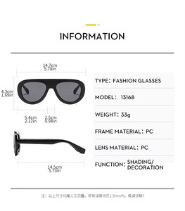 Nouvelles Lunettes de Soleil Tendance 2025 de Marques de Mode, Monture Complète en PC, Protection UV400, Style Aviateur Surdimensionné, Petite Monture, Logo Personnalisé, Designer Classique pour Hommes - Product Image 5
