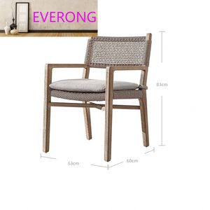 Outdoor Solid Wood Multi-Person <strong>Dining</strong> <strong>Table</strong> Myanmar <strong>Teak</strong> for Hotel Courtyard Villa Terrace &amp; Garden Outdoor Open-Air Homestay - Product Image 6