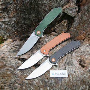 Coltello XR956R con Lama Affilata a Punta Goccia in Acciaio D2, Ottimo Aiuto per Attività all'Aperto, Coltello EDC con Manico in Micarta, Coltello Tascabile da Campeggio, Coltello di Sopravvivenza per Autodifesa - Product Image 1