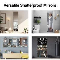 Miroirs muraux en acrylique sans cadre modernes, flexibles, incassables, autocollants, surdimensionnés pour salle de sport, danse, studio de yoga