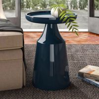 Moontree Furniture Table d'appoint nordique moderne pour canapés Table basse ronde Table d'angle colorée en fibre de verre
