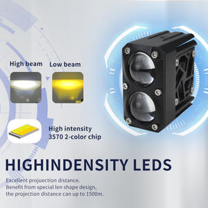 90W <b>Projector</b> LED <b>Light</b> with Fan Hi/Low Beam 3000K 6000K LED Front Grille <b>Lights</b> for Car Truck Jeep Off-road Motorcycle - Product Image 2