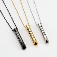 Collier Anti-Anxiété en Acier Inoxydable pour Hommes, Chaîne à Maillons avec LOGO Personnalisé pour Respiration et Arrêt du Tabac, Idéal comme Cadeau