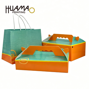 Custom Printed Foldable Egg Tart <b>Box</b> Portable Handle Bakery Packaging <b>Box</b> For Cookies Muffin Puff Macaron <b>Cupcake</b> - Product Image 5