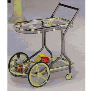 Promotional Modern Metal Tea Trolley With Castors For Commercial Serving Home Hotel And Mall Mobile <b>Utility</b> Cart Use - Product Image 6