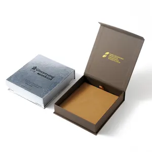 Factory Gold Color Custom Jewelry Gift Box Necklace Box Package With Flocking For Packaging Boxes