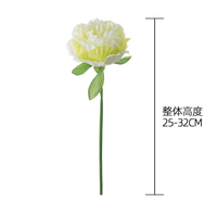 Bunga Peony buatan 32cm, bunga Peony sutra tunggal gaya Modern warna-warni untuk dekorasi pernikahan rumah Hari Ibu