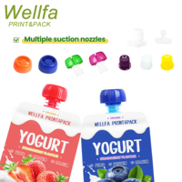 Sac de poche imprimé personnalisé réutilisable à presser pour aliments pour bébés gelée sac de poche pour jus de fruits sauce pomme emballage de yaourt