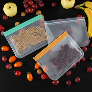 Food Storage Bags Reusable Plastic Sealing Bags For Fruit Vegetable <b>Refrigerator</b> 21.5x12cm 21.5x18cm 23x17cm 26x20cm 28x27cm - Product Image 3