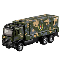 Camion militaire en métal moulé sous pression, jouet transformable avec lancement de missiles, véhicule de transport militaire avec lumières et son