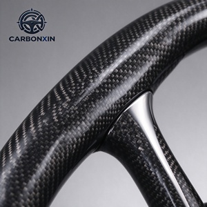 Volant sport en fibre de carbone forgée sur mesure à 3 branches en cuir pour Nissan Maxima 2007-2020 - Accessoires - Product Image 4