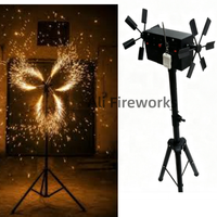 Système de tir de feux d'artifice à 12 canaux avec double roue rotative pour effets spéciaux sur petite scène, idéal pour mariages et fêtes