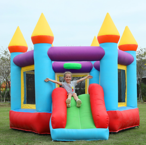 Château gonflable Hippocampe marin avec double toboggan en tissu Oxford épaissi pour jardin domestique et aire de jeux pour enfants - Product Image 6