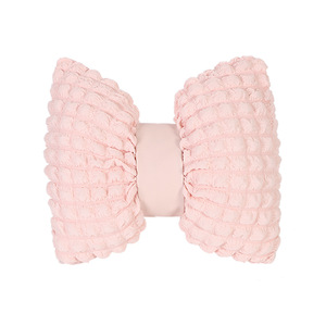 Coussin d'appui-tête de voiture en forme de U avec design en forme de nœud, soutien lombaire en fibre de polyester respirante pour femmes, utilisation estivale - Product Image 5