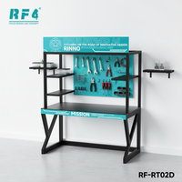 Banc de travail de réparation Rf4 Rf-rt02d avec panneau perforé - Robuste pour la réparation de téléphones portables/électronique et l'utilisation en laboratoire