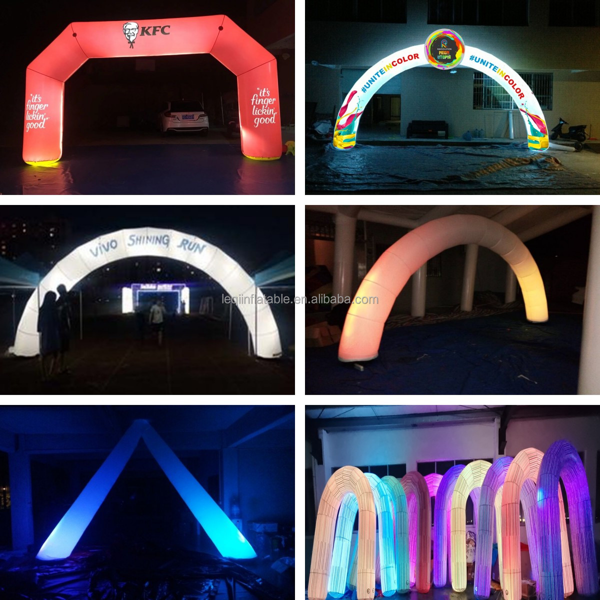 ジャイアントクリスマスインフレータブルアーチ サンタクロース tunnel