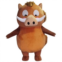 Costume de mascotte de sanglier gonflable personnalisé, en peluche, pour adulte, pour Halloween, événements publicitaires