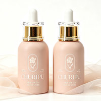 Flacon compte-gouttes rose 30 ml en verre anti-UV pour sérum de soin des cils, extrait botanique, soin des sourcils et traitement des cuticules des ongles