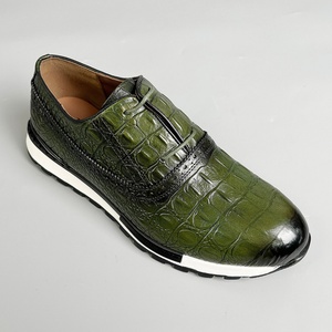 Men's <b>Full</b>-Grain Leather Casual Shoes for Special Embossed <b>Slip</b>-on Closure Elevator Style Versatile for Business Daily Wear - Product Image 6