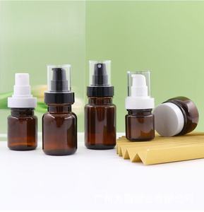 ขวดสเปรย์ขวดพลาสติกสำหรับสัตว์เลี้ยงขนาดพกพาชุดพลาสติกสีเหลืองอำพันใส30กรัมครีมกระป๋อง40มล. 60มล. 80มล. - Product Image 2