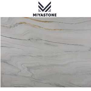 Dalle chaude transmettant la lumière Dalles de marbre blanc en pierre de luxe Quartzite Macaubas Fantasy - Product Image 1